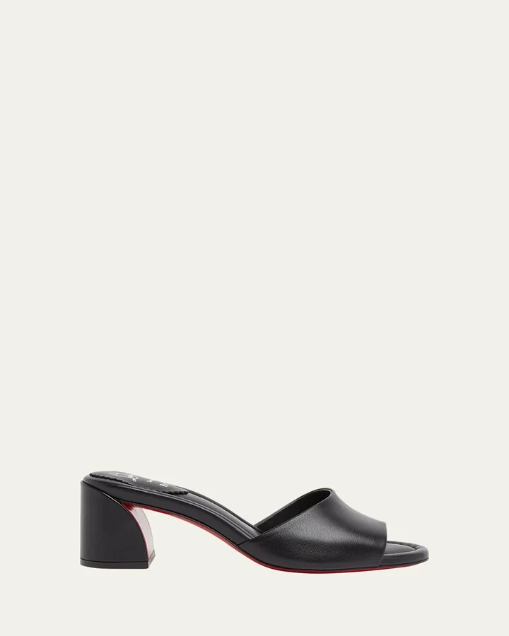 Jane Leather Red Sole Mule Sandals