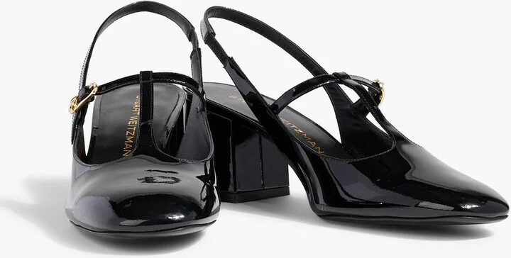 Jane patent-leather slingback pumps - Image 2