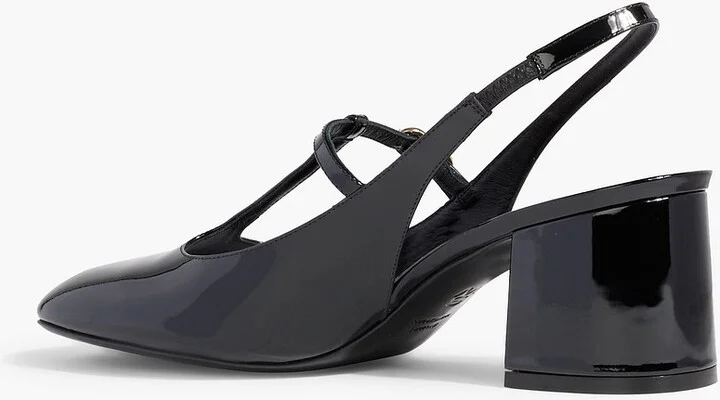 Jane patent-leather slingback pumps - Image 3