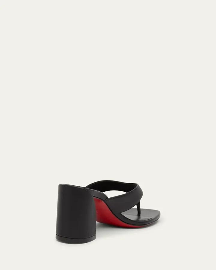 Jane Tonga Leather Red Sole Slide Sandals - Image 2