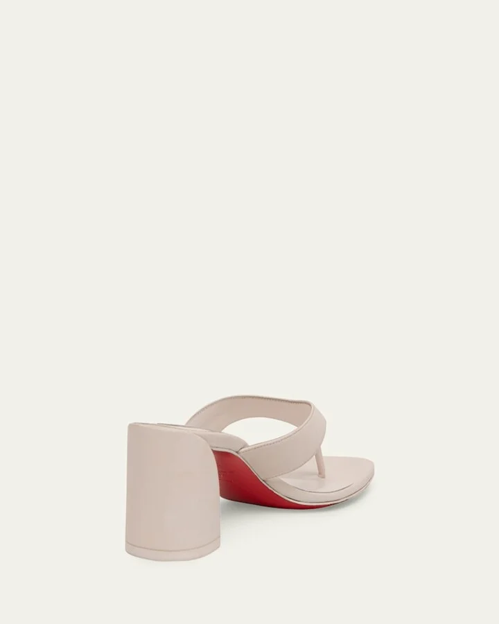 Jane Tonga Leather Red Sole Slide Sandals - Image 6
