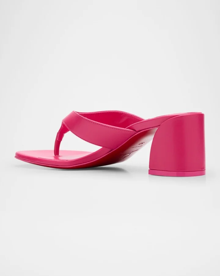 Jane Tonga Leather Red Sole Slide Sandals - Image 4