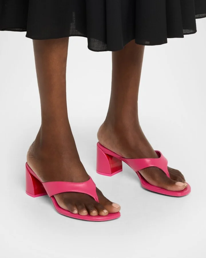 Jane Tonga Leather Red Sole Slide Sandals - Image 5