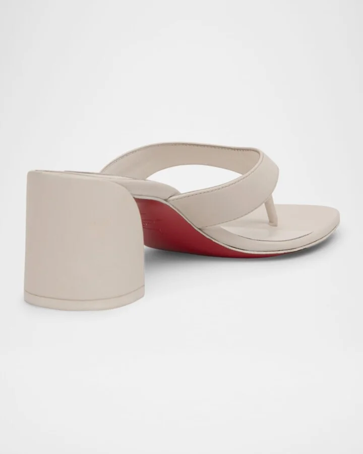 Jane Tonga Leather Red Sole Slide Sandals - Image 11