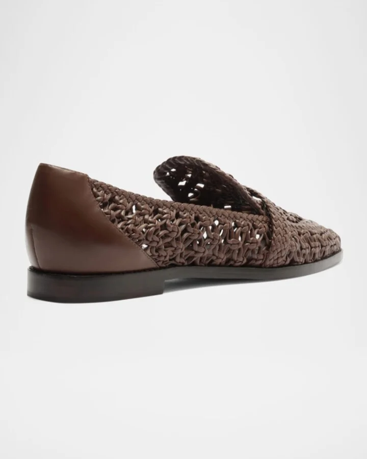 Jane Woven Leather Loafers - Image 8