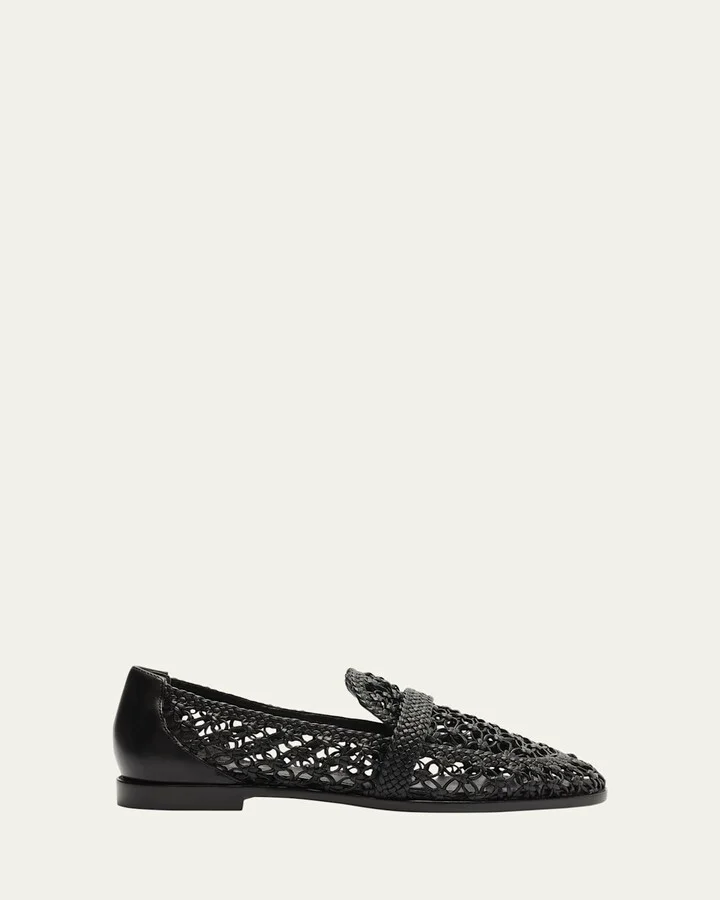 Jane Woven Leather Loafers