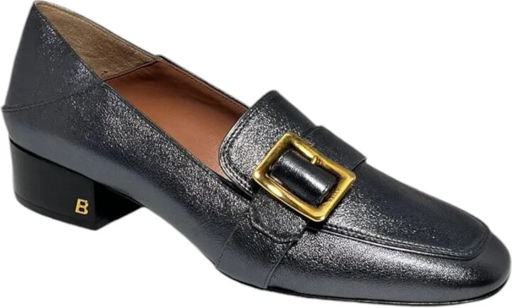 Janelle 6217720 Ladies Metal Gray Loafers Leather