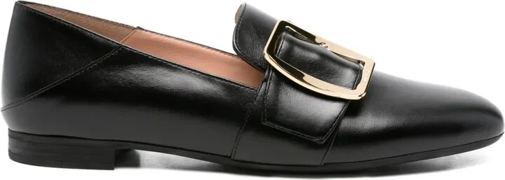 Janelle buckle leather loafers