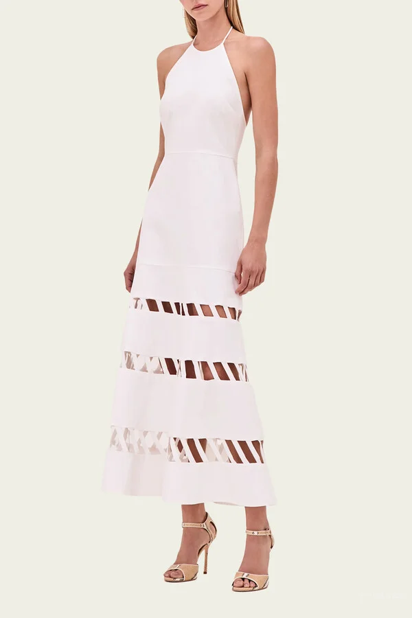 Janessa Midi Dress in White