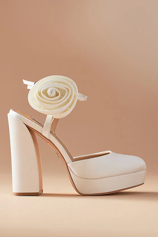 Janessa Rosette Satin Platform Heels