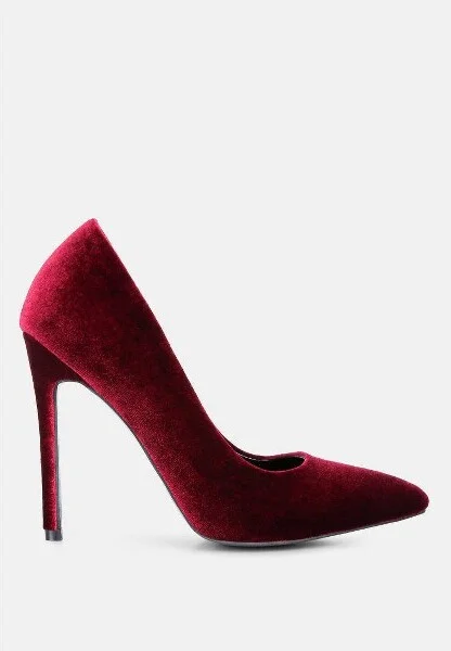 Janessa Velvet Stiletto Heel Pumps Women - Image 2