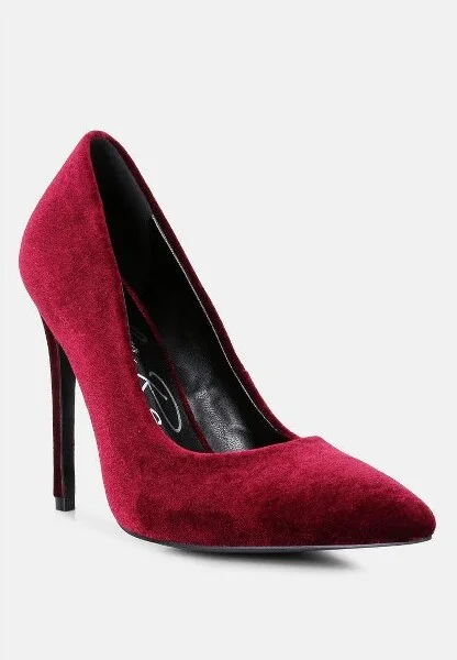 Janessa Velvet Stiletto Heel Pumps Women