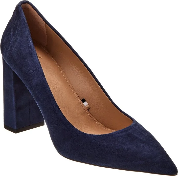 Janet Chunky Suede Pump