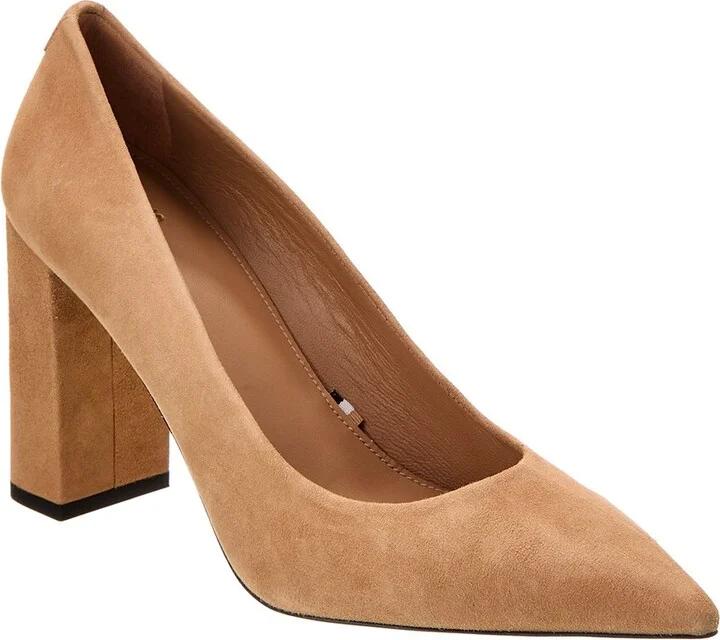 Janet Chunky Suede Pump