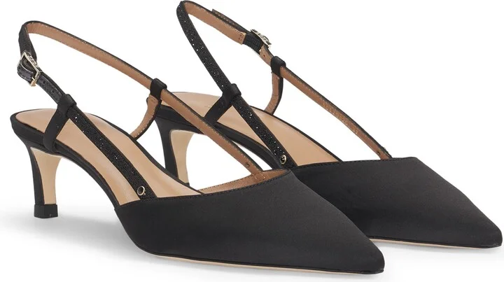 Janet Slingback Pointed Toe Kitten Heel Pump