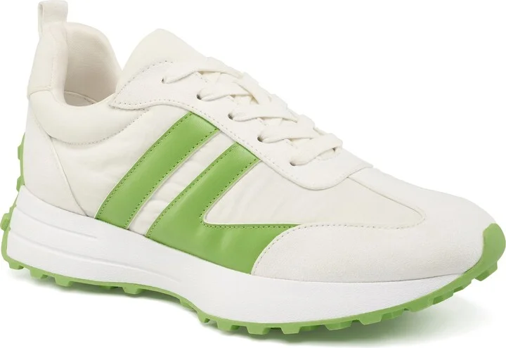 WHITE/ NEON GREEN