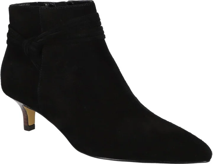 Jani Womens Suede Pointed Toe Booties