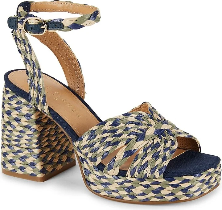Janie 100MM Woven Raffia Sandals - Image 2