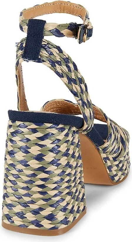 Janie 100MM Woven Raffia Sandals - Image 3