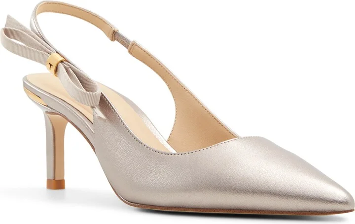 Janie Bow Slingback Pointed Toe Pump