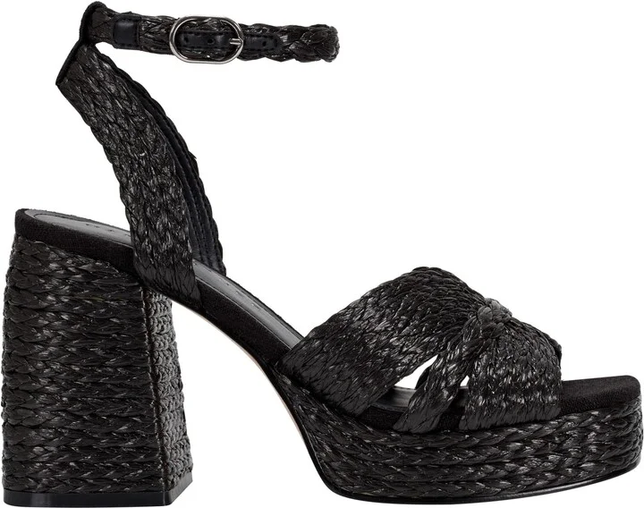 Janie Raffia Ankle Strap Platform Sandal - Image 4