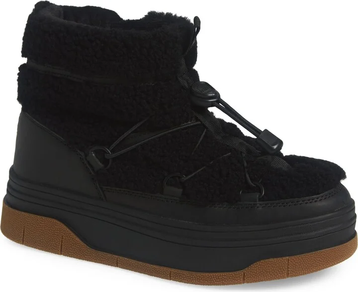 Janie Waterproof Faux Shearling Platform Bootie