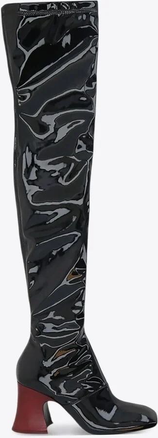 Janis 80 Patent Leather Over-the-Knee Boots