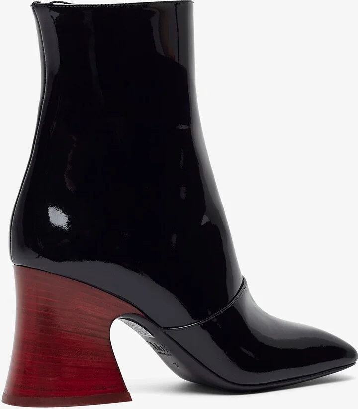Janis black patent ankle boots - Image 3