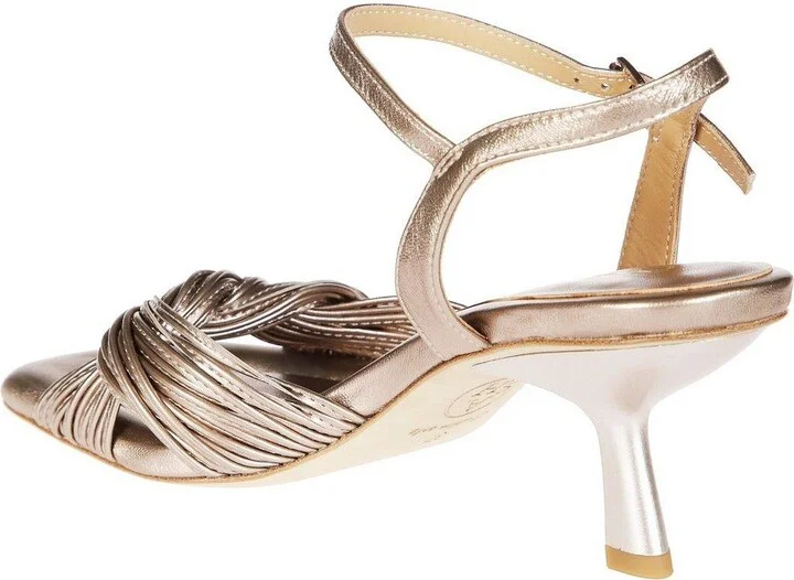 Janis Metallic Effect Ankle Strap Sandals - Image 3