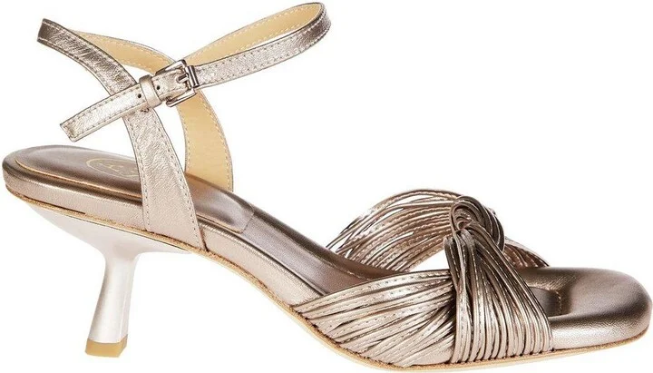 Janis Metallic Effect Ankle Strap Sandals
