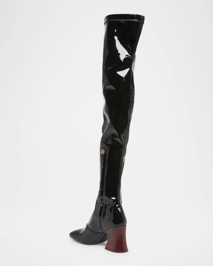 Janis Patent Leather Over-The-Knee Boots - Image 3