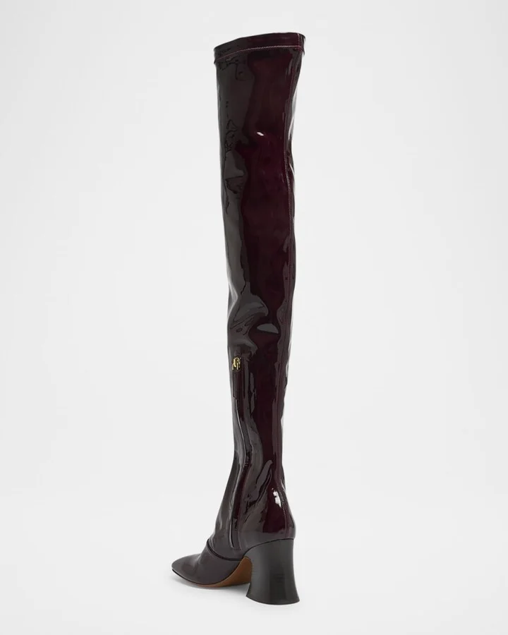 Janis Patent Leather Over-The-Knee Boots - Image 6