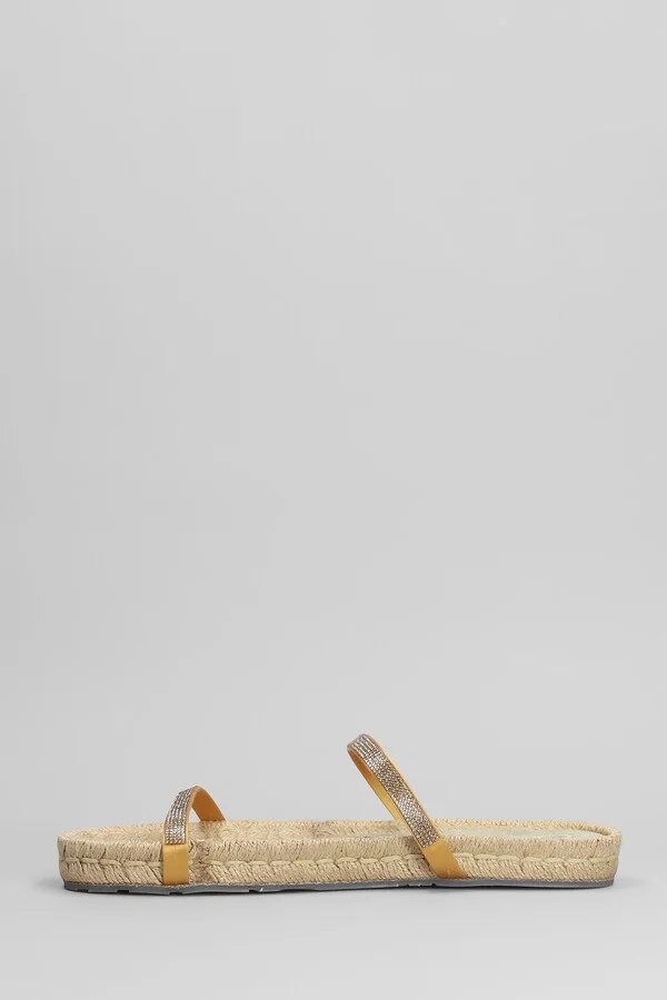 Janna Flats In Gold Satin - Image 3