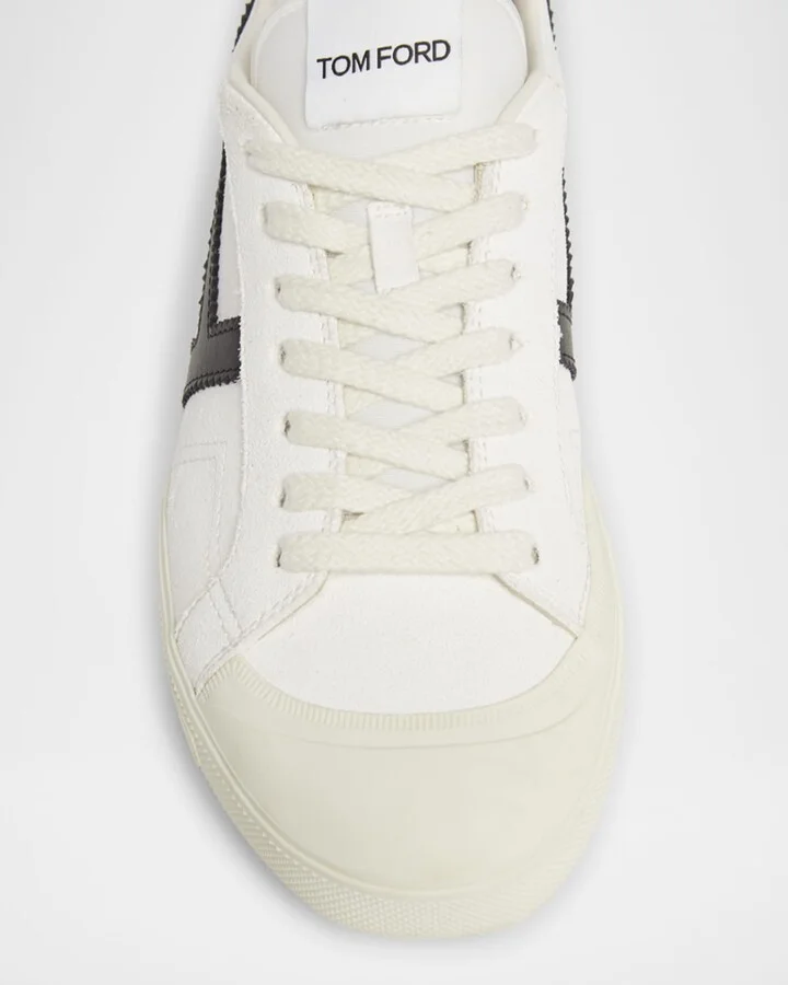 Jaravis Suede and Leather Low-Top Sneakers - Image 4