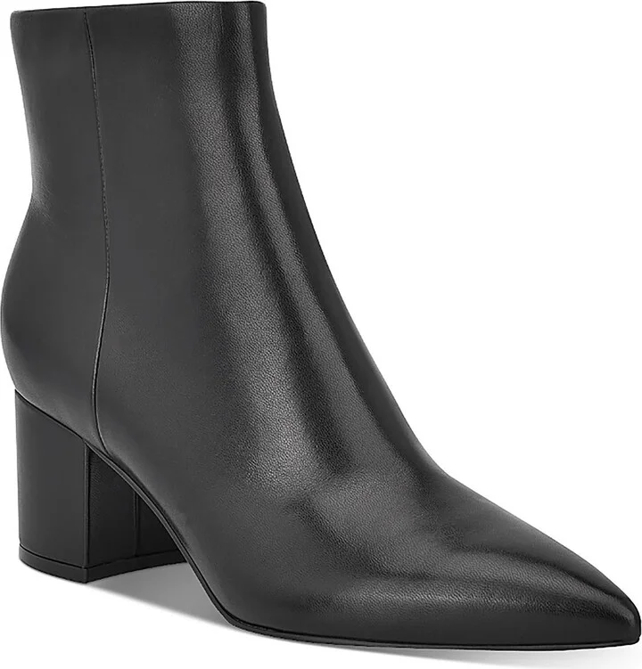 Jarli Womens Zipper Block Heel Ankle Boots