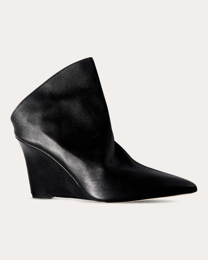 Jarvis Leather Wedge Slingback Bootie