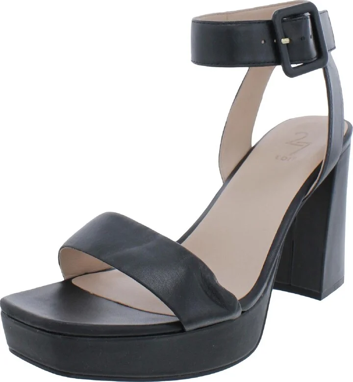 Jaselle Womens Leather Ankle Strap Heels