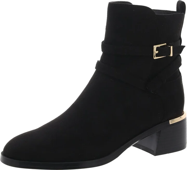 Jasen2 Womens Zipper Faux Suede Ankle Boots