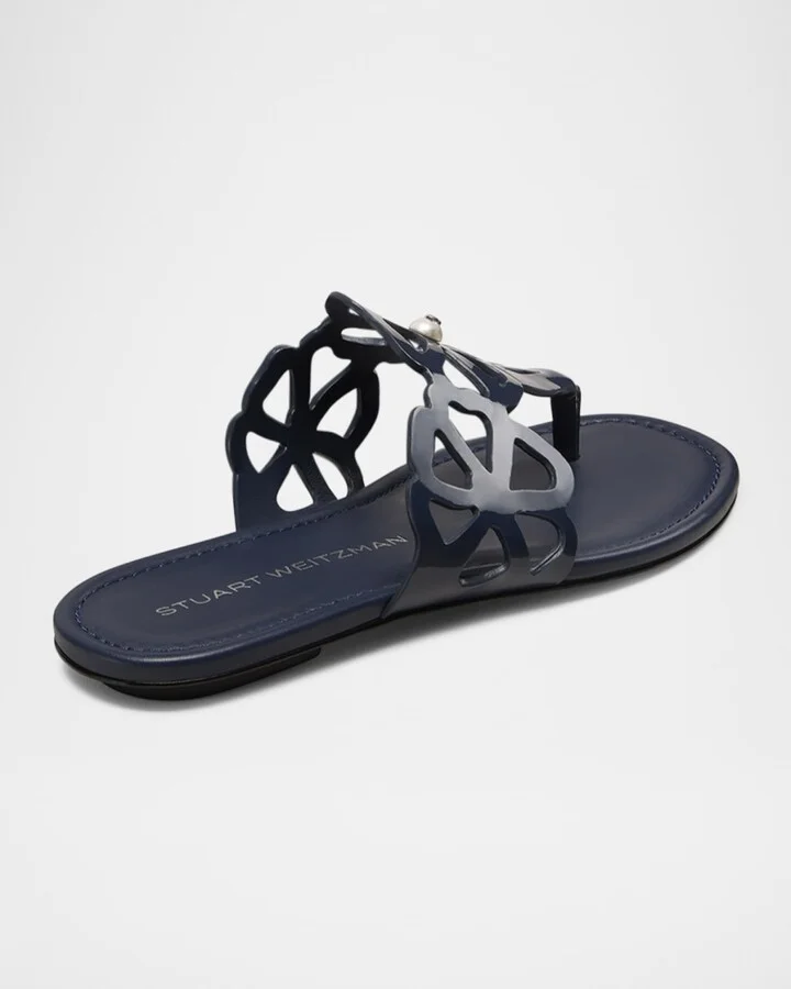 Jasmine Patent Cutout Thong Sandals - Image 2