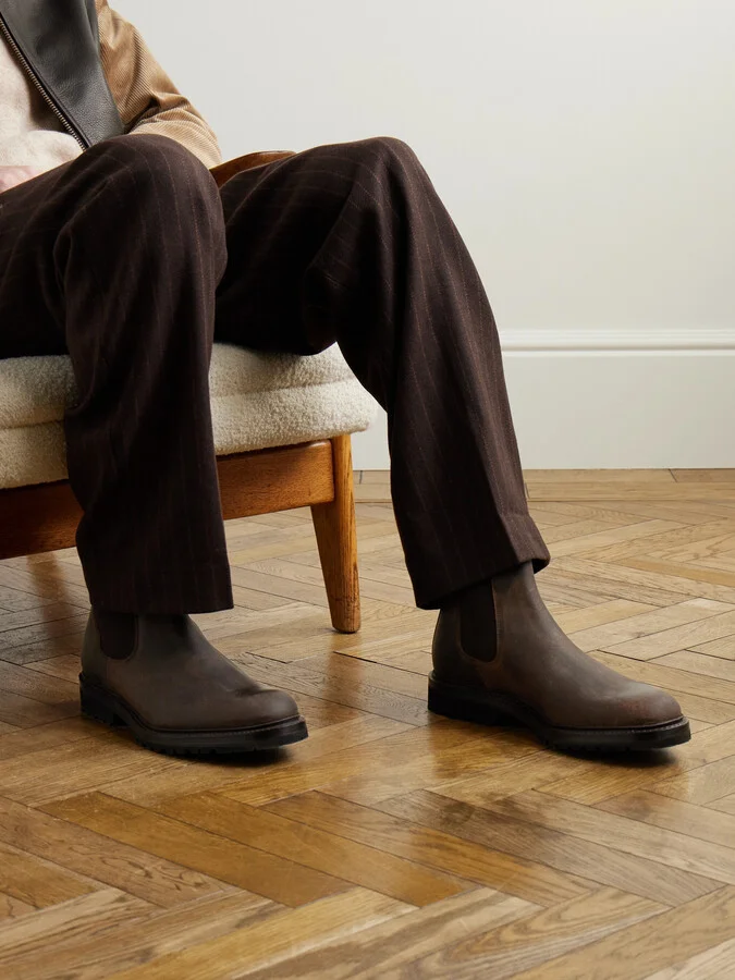 Jason II Waxed-Leather Chelsea Boots - Image 2