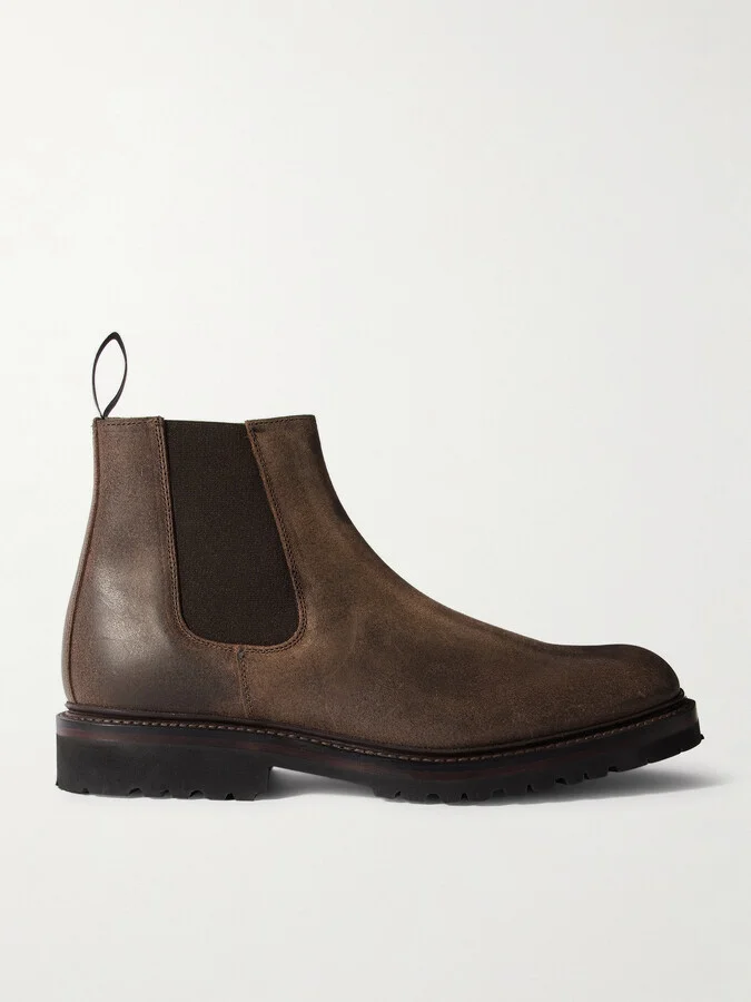 Jason II Waxed-Leather Chelsea Boots