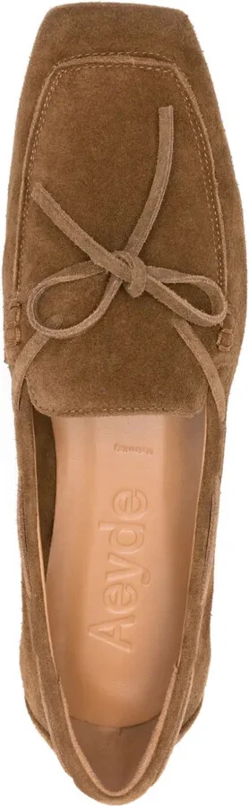 Jasper bow-detail suede loafers - Image 4