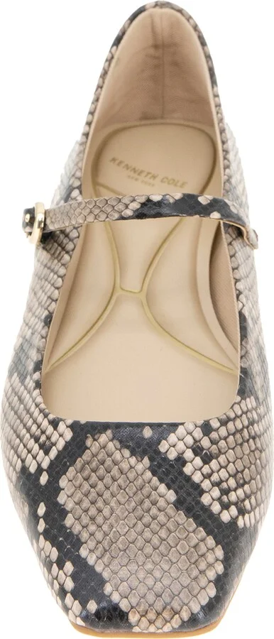 Jasper Snakeskin Embossed Mary Jane Flat - Image 4