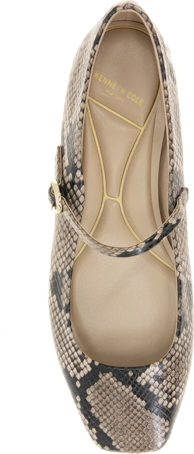 Jasper Snakeskin Embossed Mary Jane Flat - Image 5