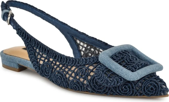 Jasser Pointed Toe Slingback Flat