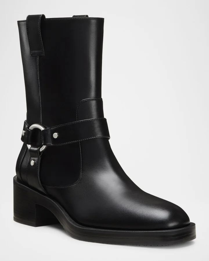 Jax Harness Leather Moto Booties - Image 3