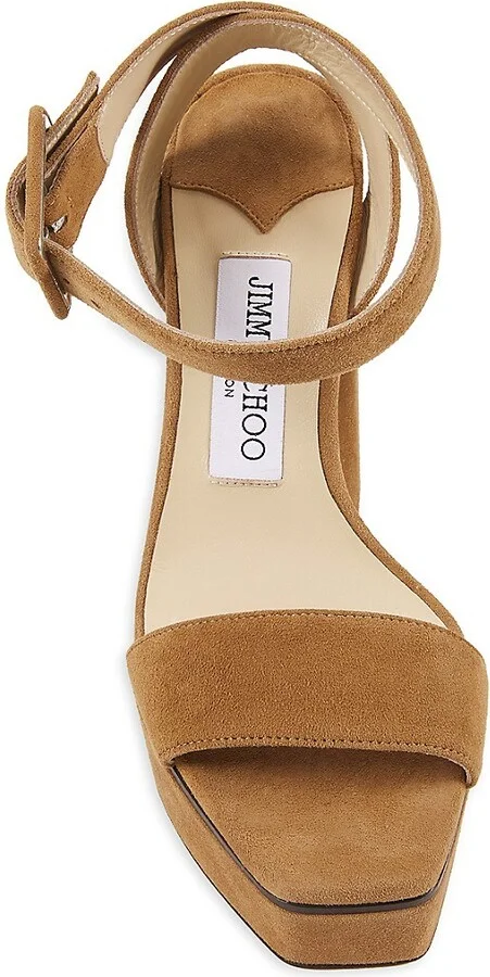 Jax Heel 115MM Suede Platform Block-Heel Sandals - Image 5