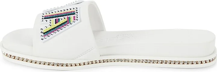 Jaxine Embellished Platform Slides - Image 4