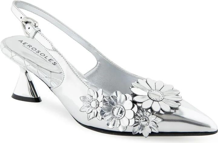 Silver Mirror Metallic Leather