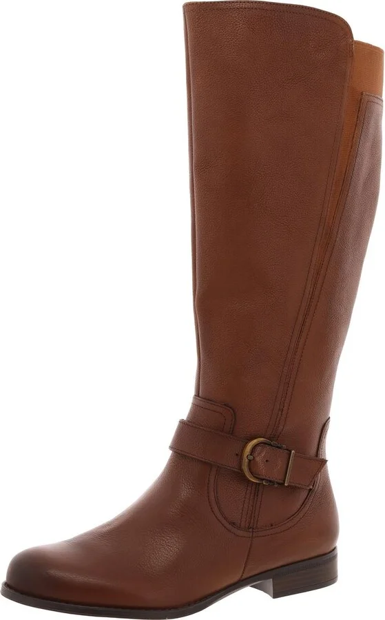 JAYA Womens Block Heel Man Made Knee-High Boots